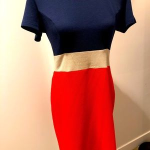 Colorblock Dress L American flag colors